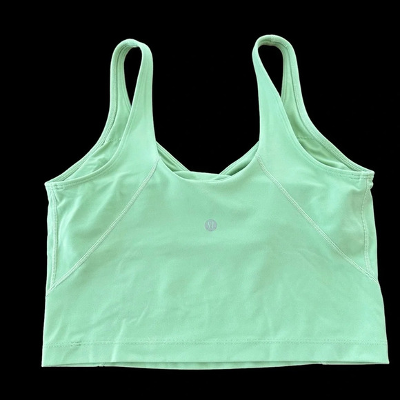 Lululemon Womens size 8 Sage Green Align Crop Tank Top Activewear - Picture 2 of 3